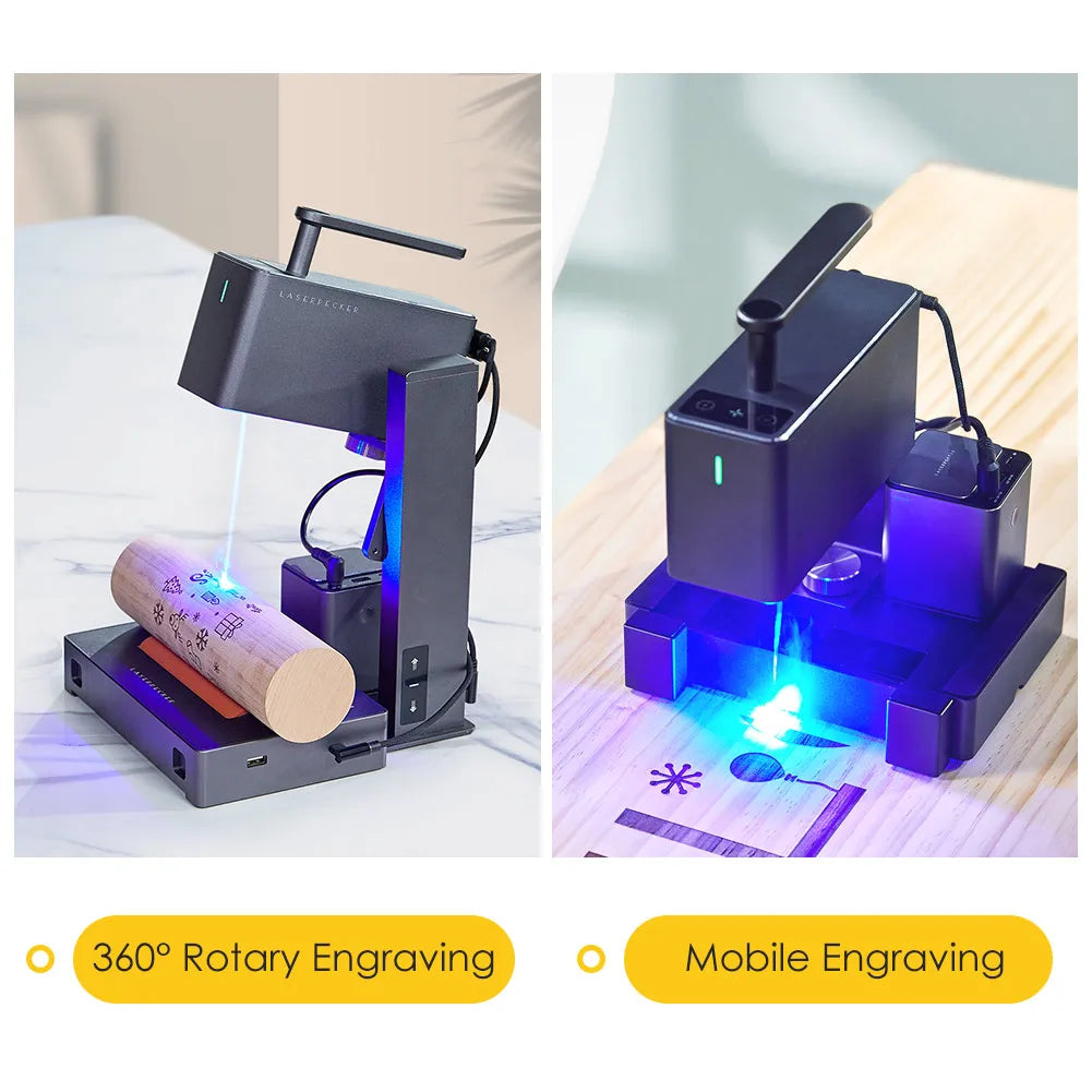 LaserPecker Laser Engraver Portable Easy to Use Fast Engraving Speed Multi Material Laser Engraving Machine With 2k 5W LP2 Pro Elk-Valley 3D