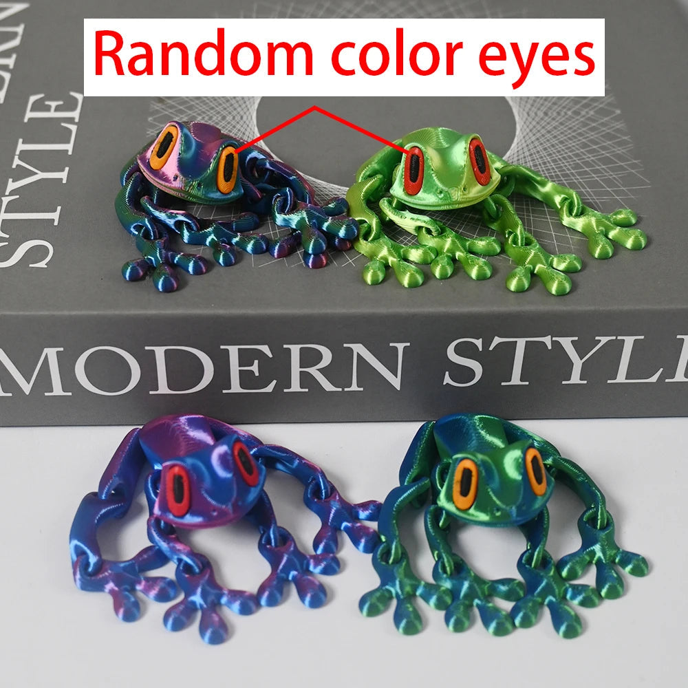 3D Printing Magnetic Frog Fridge Magnet Cute Novel Creativity Home Ornament Stress Relief toys gift Animal Refrigerator Magnet Elk-Valley 3D