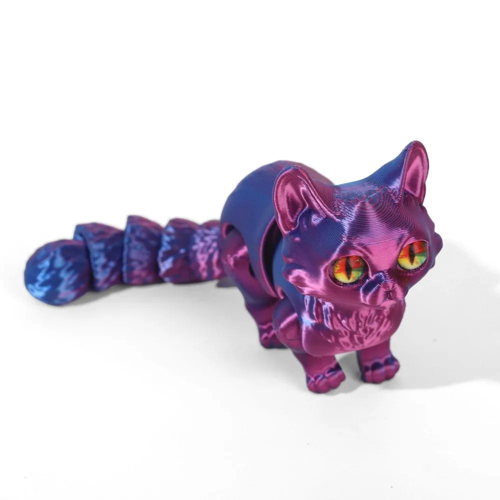Big Eyes 3D Printed Cat Model Realistic Design Creative Sculpture Articulated Cats Doll 3D Printing Technology Cute Style