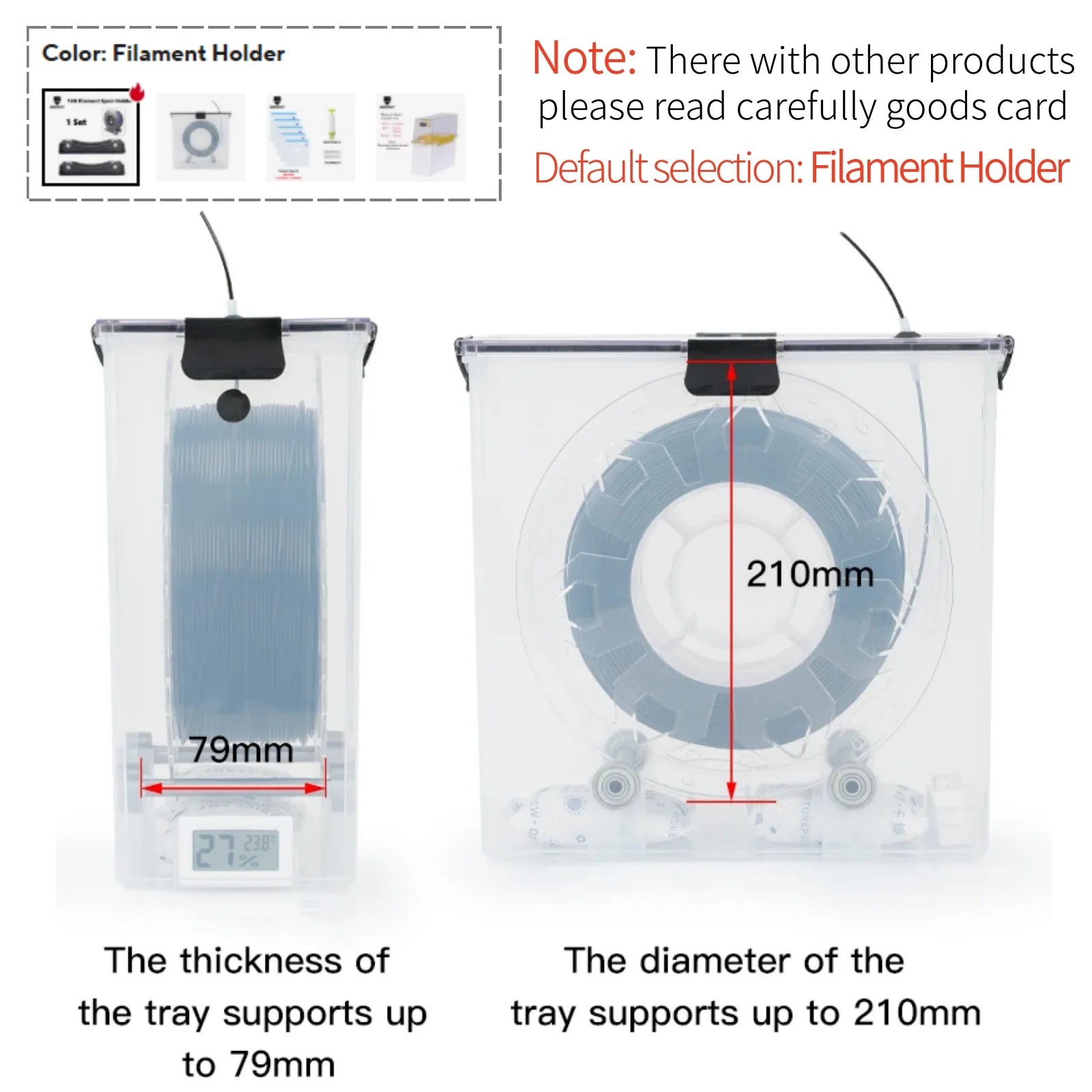 3D Printer Filament Dryer Box Airtight And Moisture-Resistant Real-Time Monitoring For 3D Printer PLA ABS Filaments Elk-Valley 3D