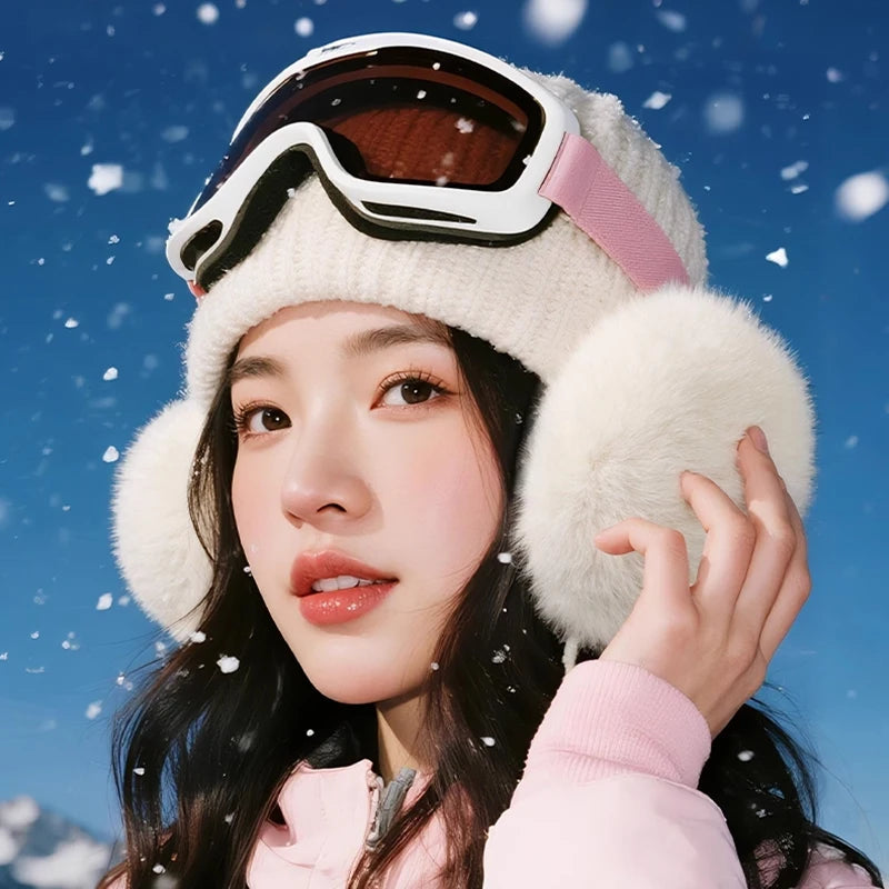 Winter Solid Soft Plush Ear Keep Warmer Earmuffs for Women Men Fashion Outdoor Sports Earflap Protection Ear-Muffs Ear Cover Elk-Valley 3D