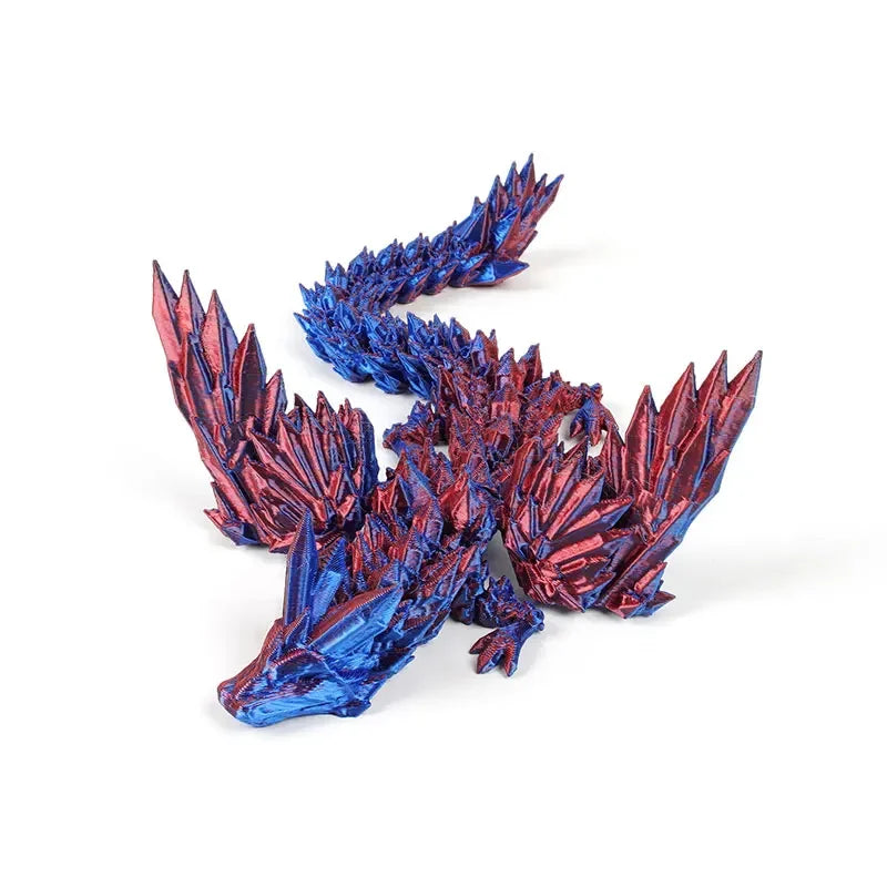 3D Printed Dragon Dinosaur Model Joints Can Move Freely Desktop Craft Ornament Gifts for Kids For Landscaping Decoration Elk-Valley 3D