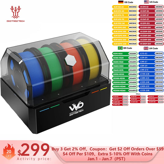 BIGTREETECH ViViD Multicolor Printing Filament Box Print While Drying RFID Identification For Voron2.4 Trident VZbot Klipper