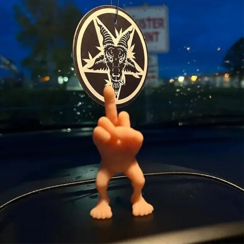 3d Printed Desktop Decorations Middle Finger with Legs Statue Car Home Office Desk Statue Decoration Ornament Funny Gag Gifts Elk-Valley 3D