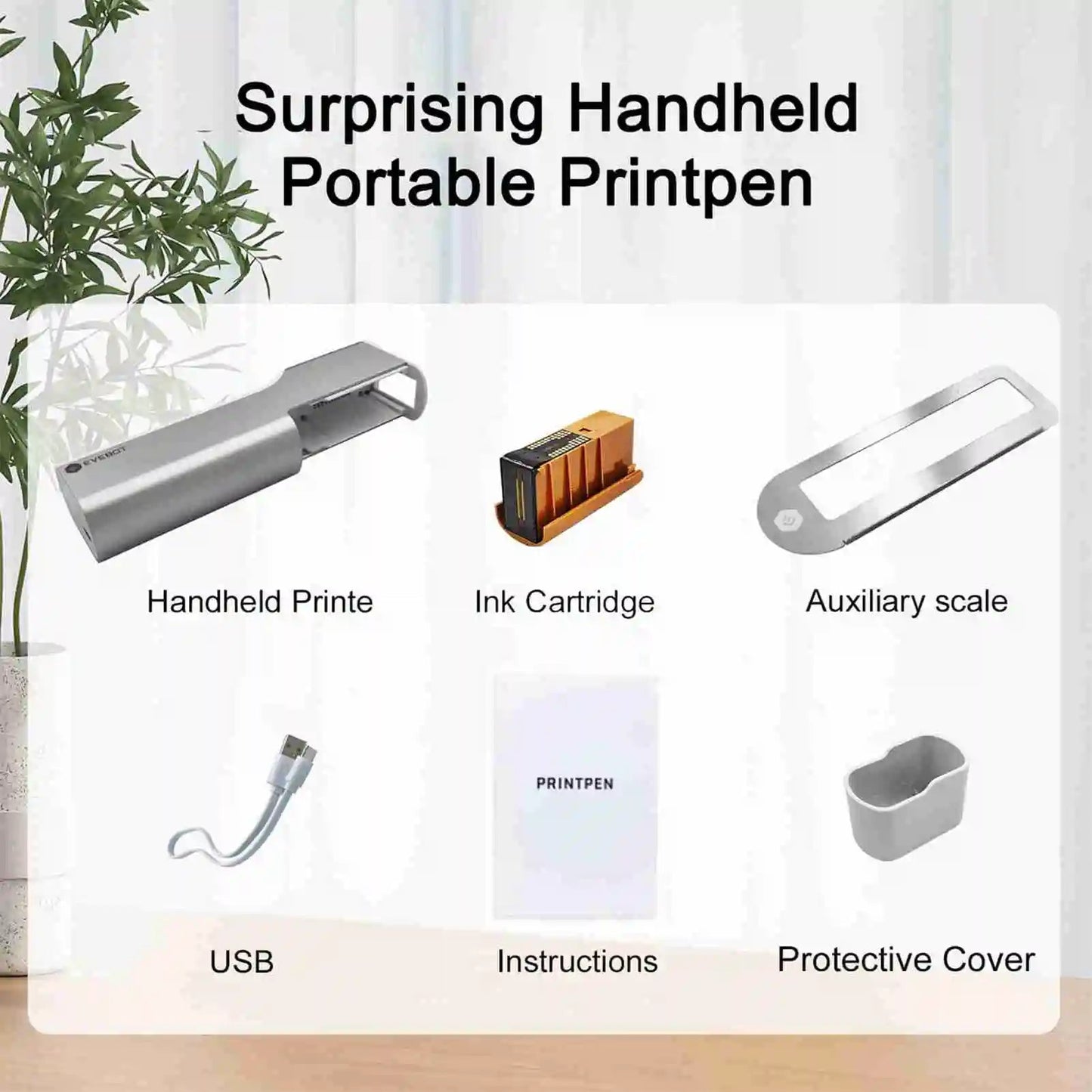 PrintLab APP Food Printer 300psi Printing Accuracy Portable Handheld Cake Image Printer for Home Type-C Interface WiFi Connect Elk-Valley 3D