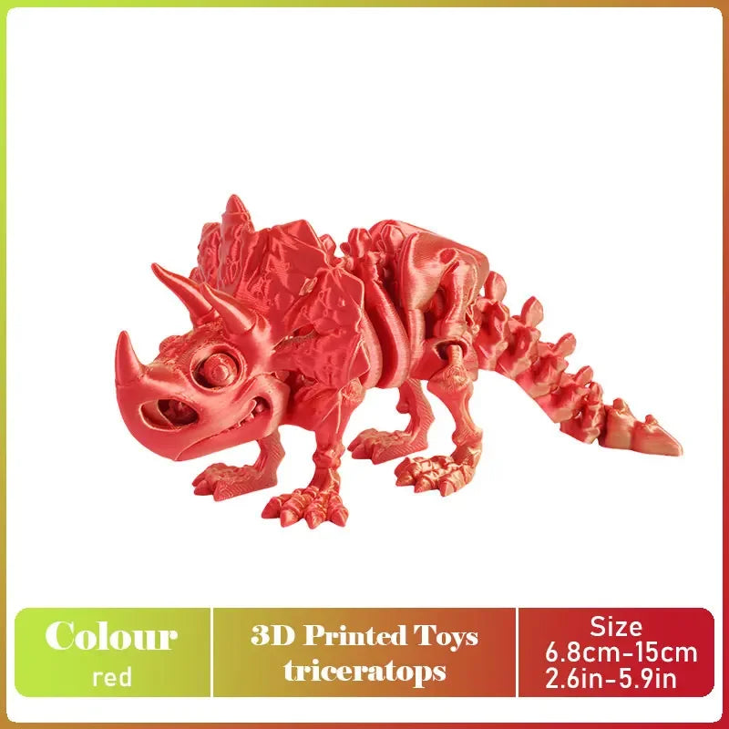 3D Printed Tyrannosaurus Rex Realistic Dinosaur Model Jointed Full Movable Birthday Gift Realistic Animals Decorative Desktop Elk-Valley 3D