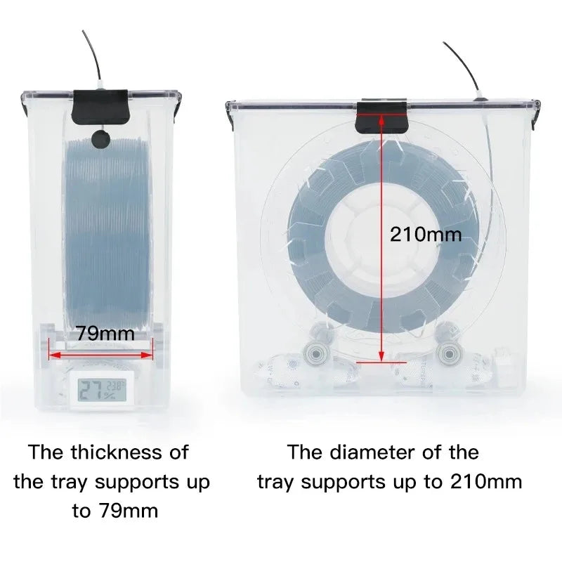 3D Printer Accessories Filament Dry Box Storage Hot-Air Heating Storage Box Holder Filament Printing Material for All 1Kg FDM Elk-Valley 3D