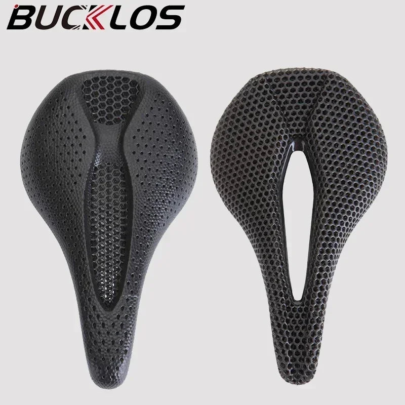 Bicycle 3D Printed Saddle Ultralight Carbon Fiber Road Mountain Bike Seat Cushion Hollow Comfortable 3D MTB Saddle Seat Elk-Valley 3D