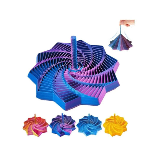 Expanded Sensory Fidget Star with Handles Model Colorful Fractal Fidget Hexagon desktop decoration Elk-Valley 3D