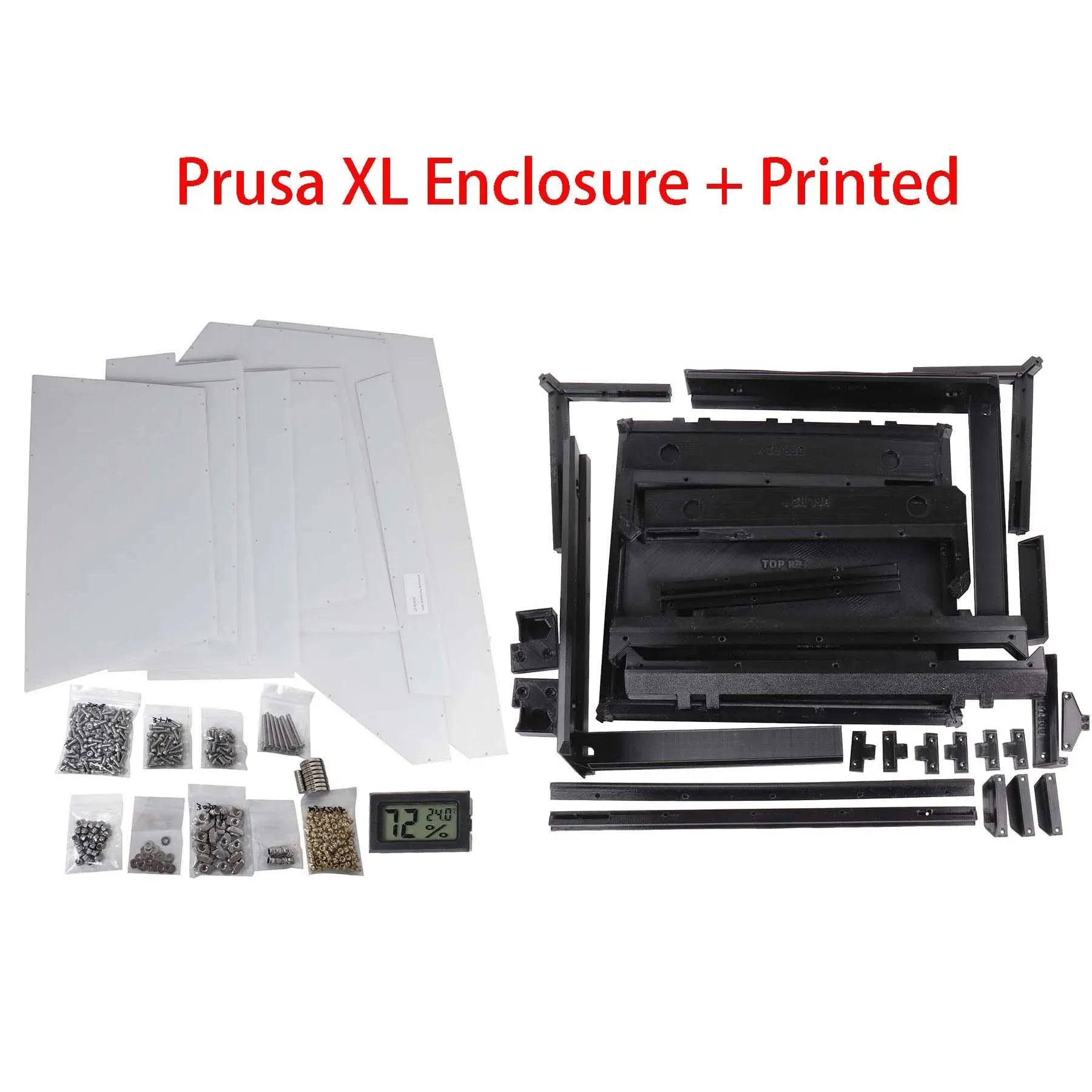 Prusa XL Minimalist and Printable Acrylic Enclosure Kit with Fasteners Doors PC Panel Elk-Valley 3D