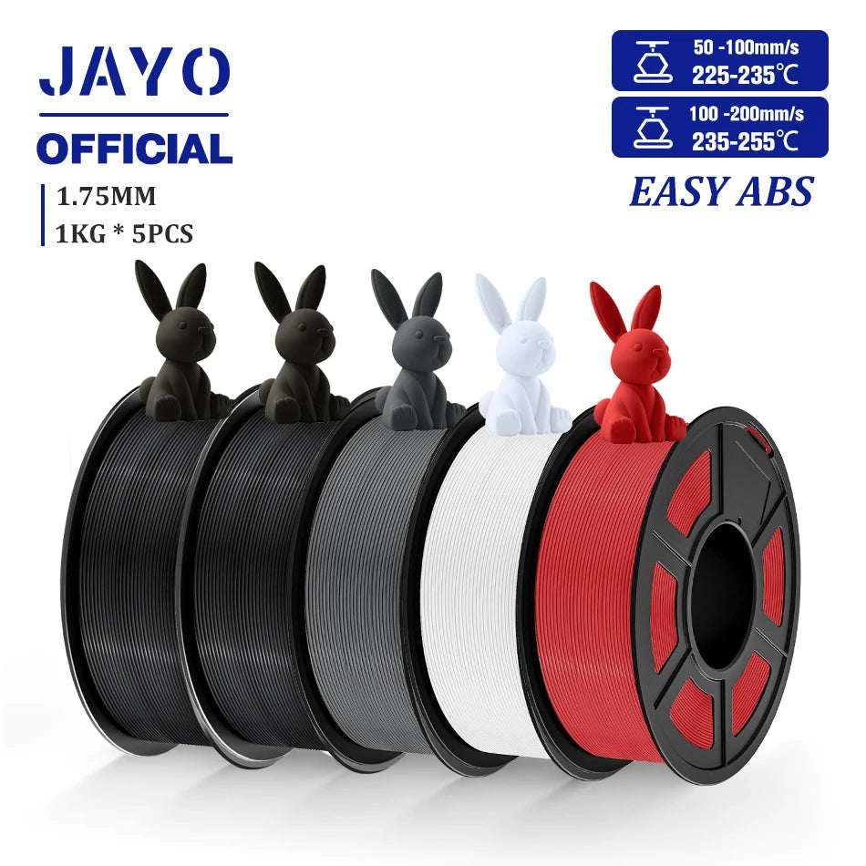 JAYO ASA / ABS / Easy ABS Filament 1.75mm 1KG 3D Filament Low Printing Temperature ABS 3D Printer Filament Excellent Resistance Elk-Valley 3D