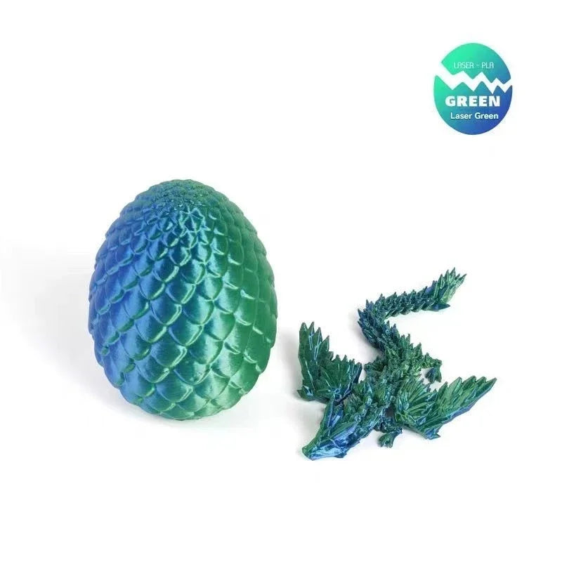 3D Printed Colorful Gem Dragon Figurines Movable Joint Rotatable Articulated Crafts Western Style Miniature Desk Ornament Dragon Elk-Valley 3D