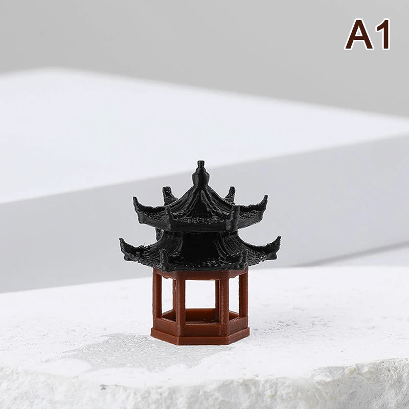 Miniature Archway Statue Ancient Building Model Japanese Garden Decor Fish Tank Decor Memorial Gate Mini Aquarium Decorations Elk-Valley 3D