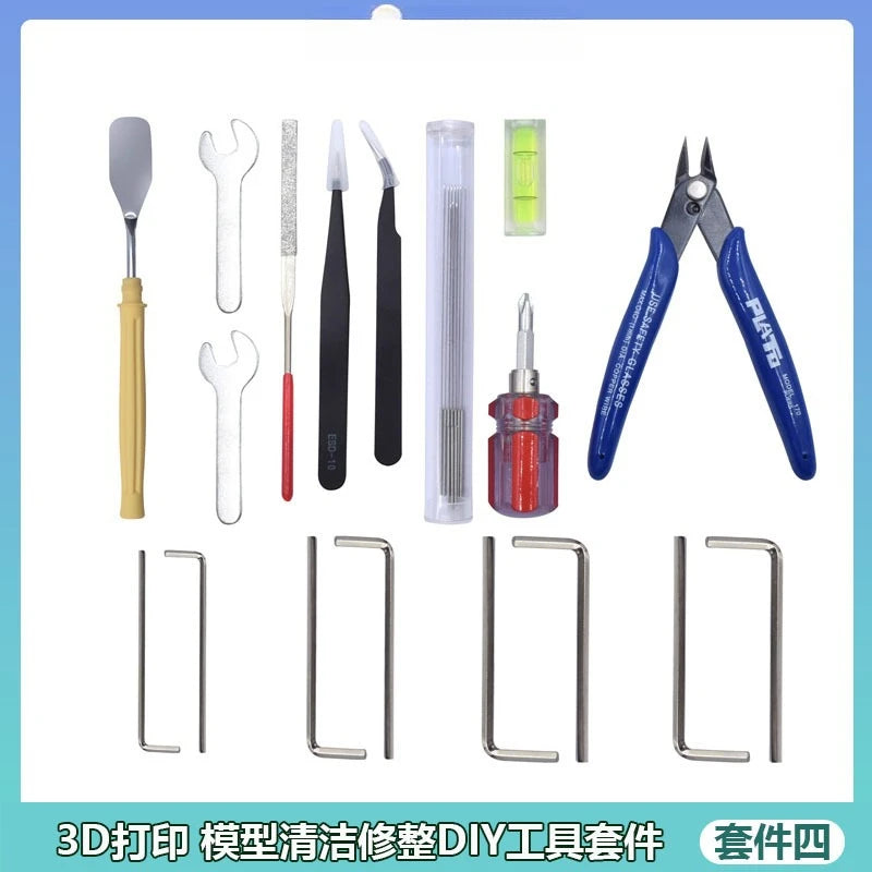 3D printer model DIY tool kit, trimming and sanding, cleaning tool, carving knife, forceps, file, cleaning needle Elk-Valley 3D