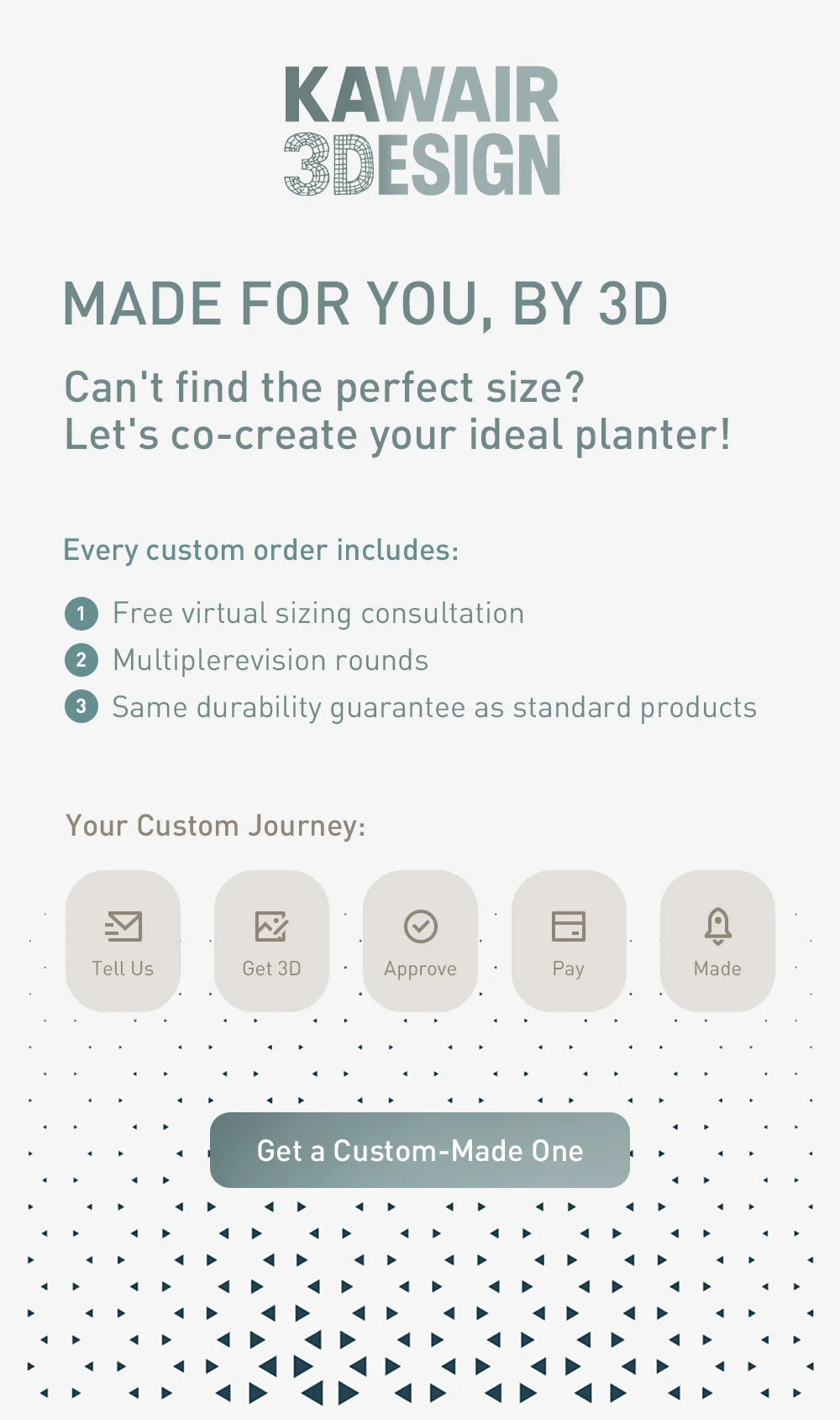 3D Printed Flower Pot, Biodegradable Texture Design - Modern Planters for Indoor Outdoor, Gardening Decor, Macetas para Plantas Elk-Valley 3D