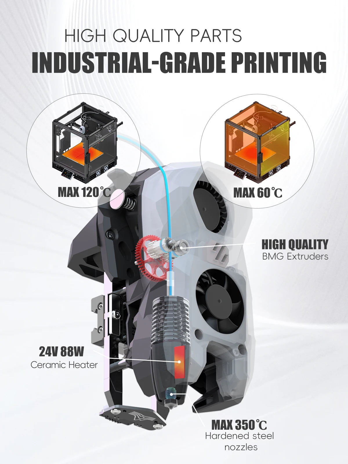 Upgraded SIBOOR Voron Trident [JUNE] CNC Metal Structure 4AWD CoreXY 3D Printer DIY Desktop Automatic Leveling High Speed Kit Elk-Valley 3D