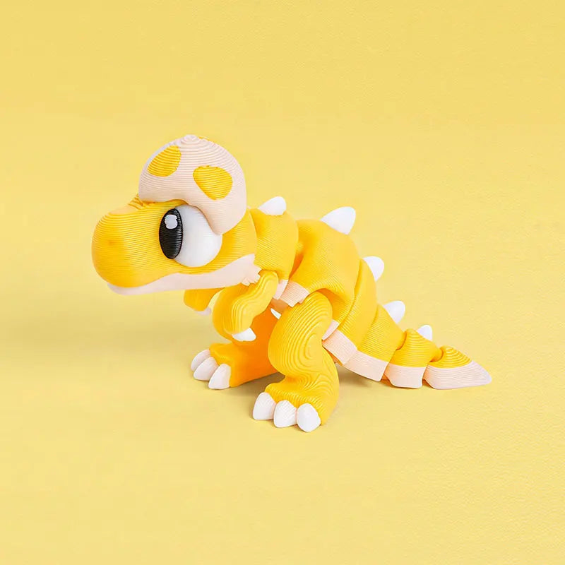 Mini 3D Printed Dinosaur Toys - Movable Joints Egg Shell T-Rex Spinosaurus Triceratops Brachiosaurus for Desktop Creative Decor Elk-Valley 3D