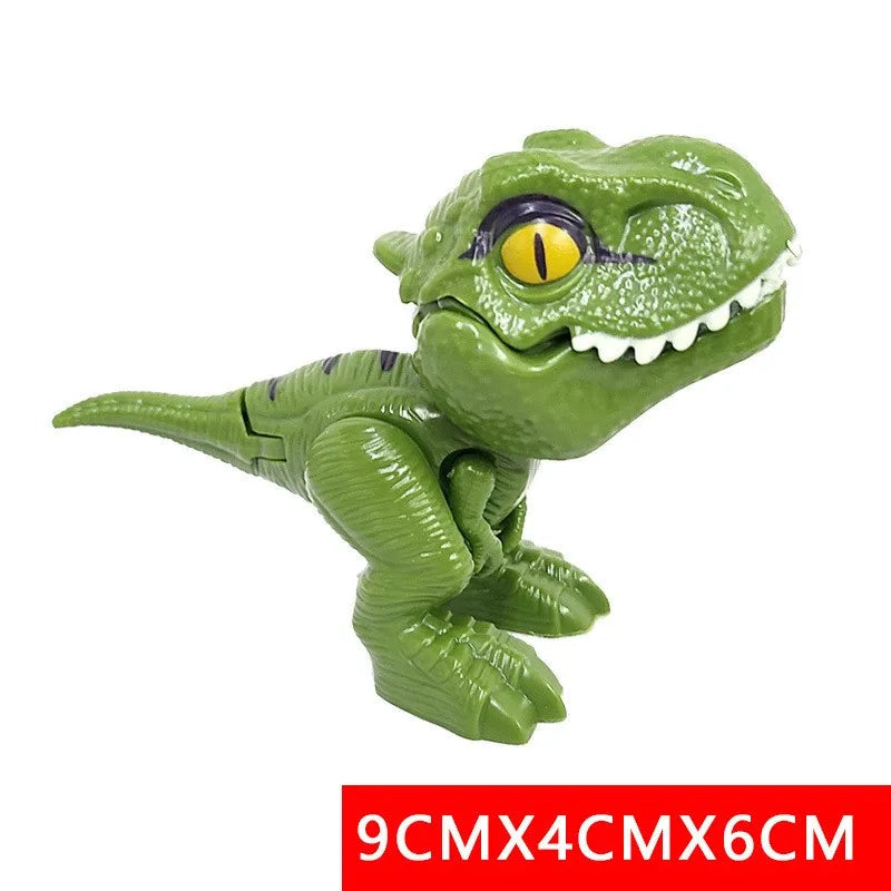 Children Jurassic Biting Finger Dinosaur Animals Model Toys Movable Joints Tricky Chameleon Hippo Kids Birthday Christmas Gifts Elk-Valley 3D