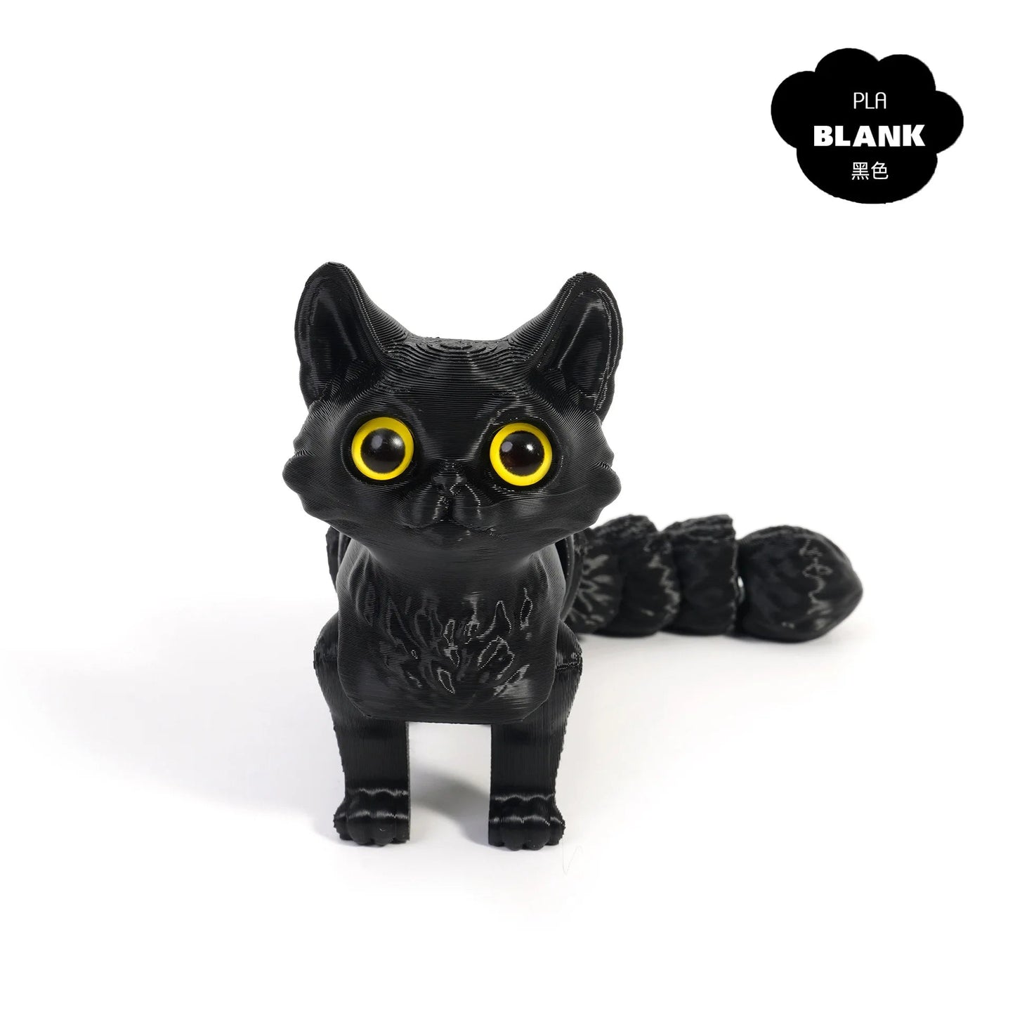 3D Printed Cute Cats Tail Joint Movable Kawaii Kitten Ornament Room Decor Car Decorations Desktop Decorations Gifts To Friends Elk-Valley 3D