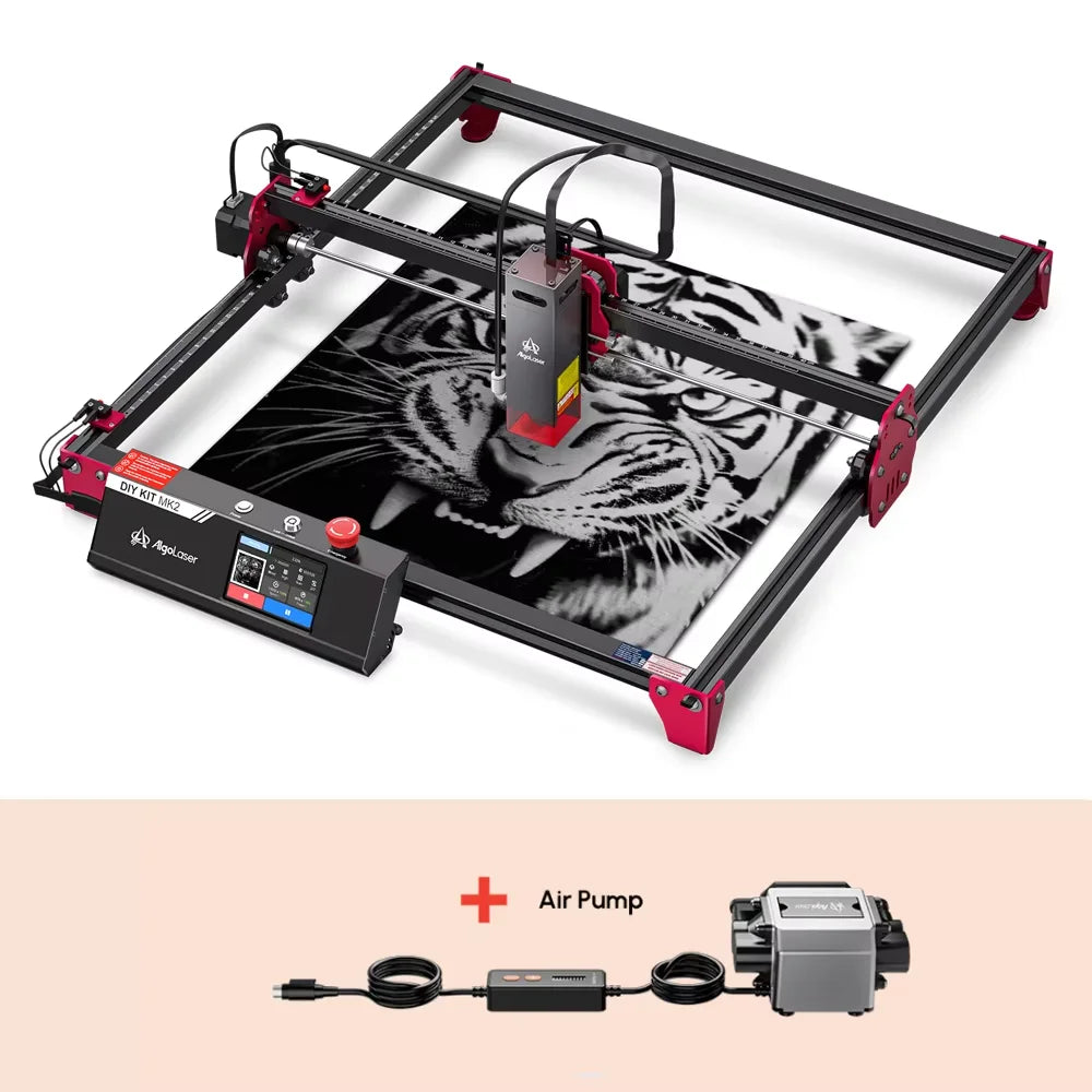 Algolaser DIYKIT MK2 40*43cm CNC Laser Cutter Engraver Air Aissit WiFi Table Metal Acrylic Wood Laser Cutting Engraving Machine Elk-Valley 3D