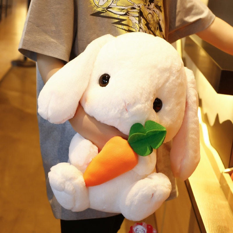 43cm Cute Stuffed Rabbit Plush Toy Soft Toys cushion Bunny Kid Pillow Doll Birthday Gifts for Children Baby Accompany Sleep Toy Elk-Valley 3D
