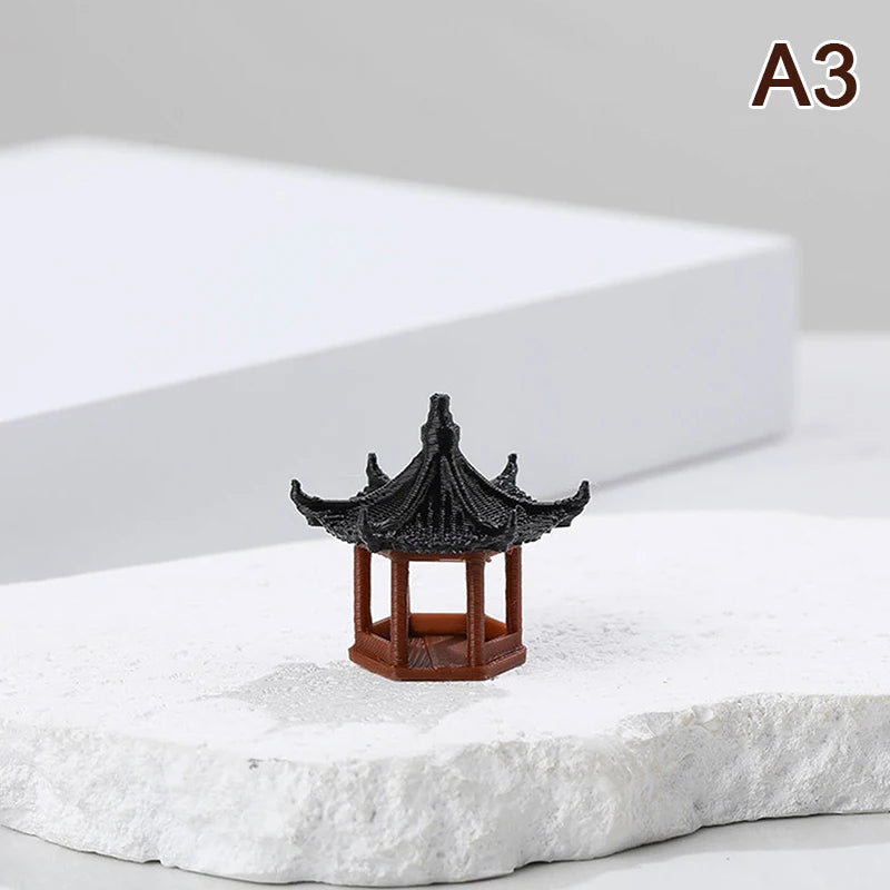 Miniature Archway Statue Ancient Building Model Japanese Garden Decor Fish Tank Decor Memorial Gate Mini Aquarium Decorations Elk-Valley 3D
