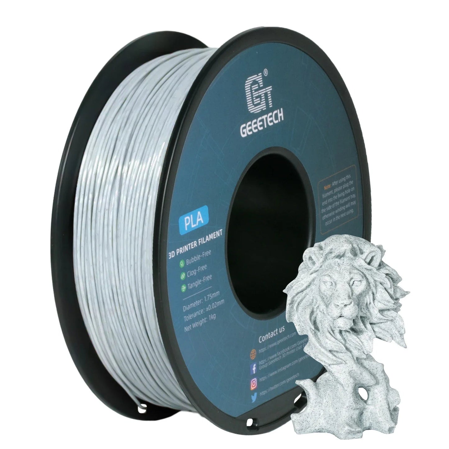 Geeetech 3d printer Filament PLA PETG Plastic 1kg 1.75mm,Tangle-Free, 3d printing wire materials, black, white, vacuum packaging Elk-Valley 3D