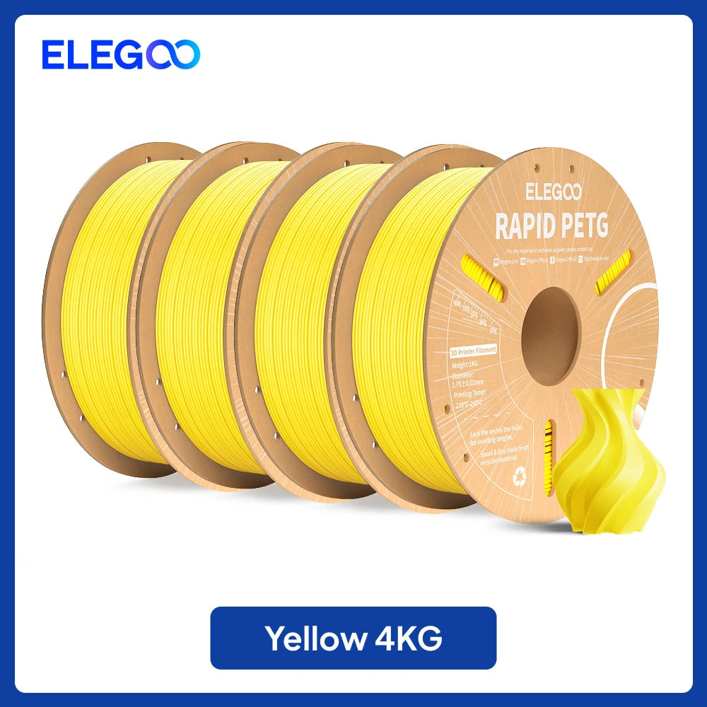 ELEGOO Rapid PETG Filament 1.75mm 1KG,High Speed 30-600mm/s 3D Printer Filament 1kg Fits for Most FDM 3D Printers Elk-Valley 3D