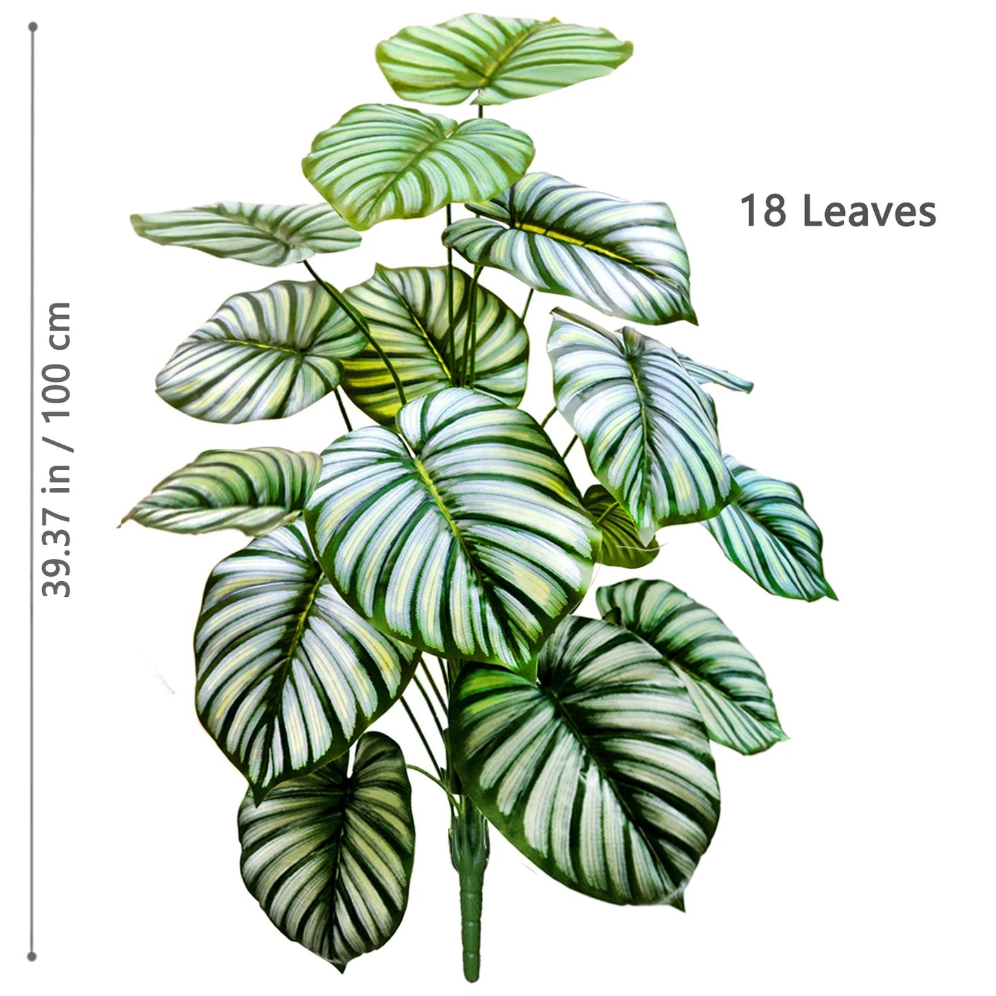 52-104cm(40.94in)  Artificial Monstera Plant Fake Palm Tree Plastic Turtle Leaf Green Plant for Home Garden Room Office Decor Elk-Valley 3D