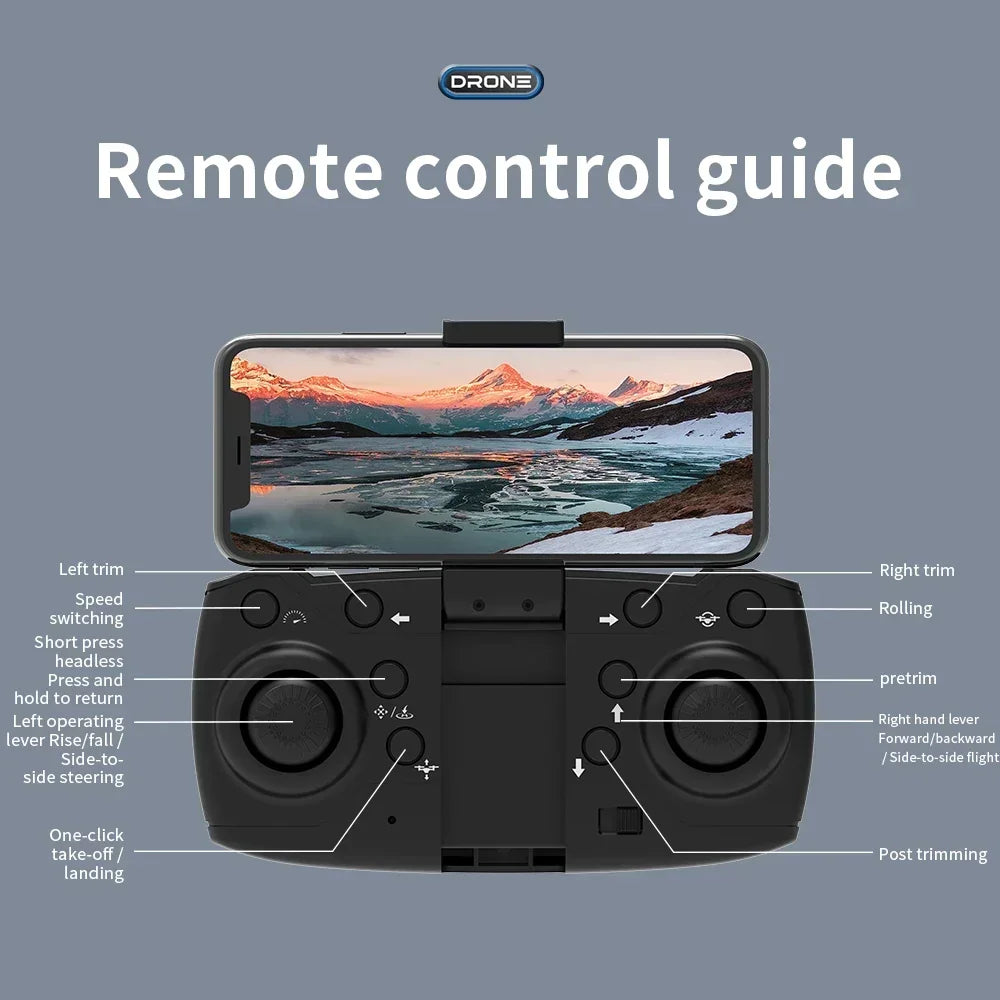 New E88 Pro RC Drone 4K 1080P Wide Angle Dual HD Camera Foldable Quadcopter WiFi FPV Altitude Hold Elk-Valley 3D