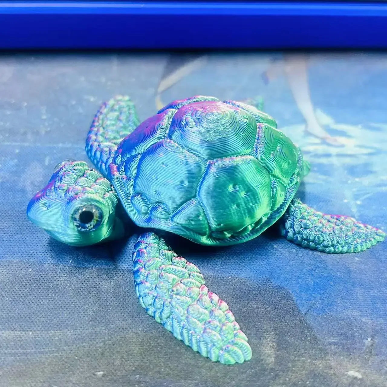 3D Printed Turtle Multi Joint Movable Ornament Versatile Shapes Creative Home Office Desktop Ornament 2025 New Year Gift Crafts Elk-Valley 3D