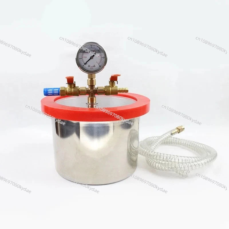 NEW Vacuum degassing chamber 3L stainless steel 20CM diameter epoxy resin vacuum defoaming barrel 12MM thickness acrylic cover Elk-Valley 3D