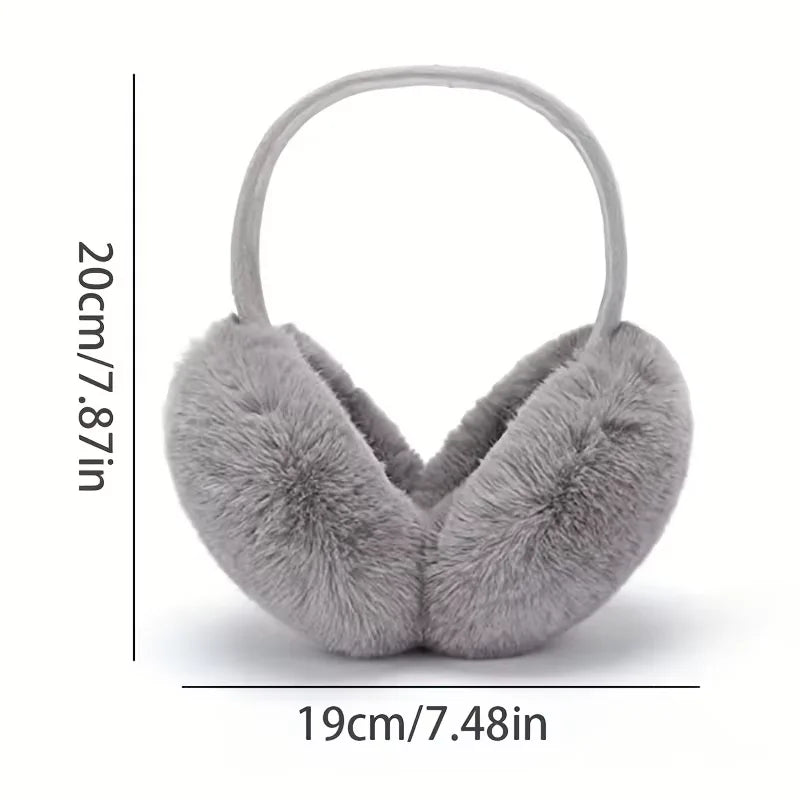 Winter Solid Soft Plush Ear Keep Warmer Earmuffs for Women Men Fashion Outdoor Sports Earflap Protection Ear-Muffs Ear Cover Elk-Valley 3D