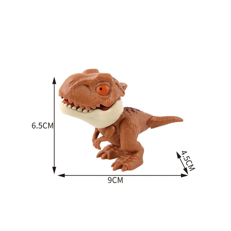 Children Jurassic Biting Finger Dinosaur Animals Model Toys Movable Joints Tricky Chameleon Hippo Kids Birthday Christmas Gifts Elk-Valley 3D