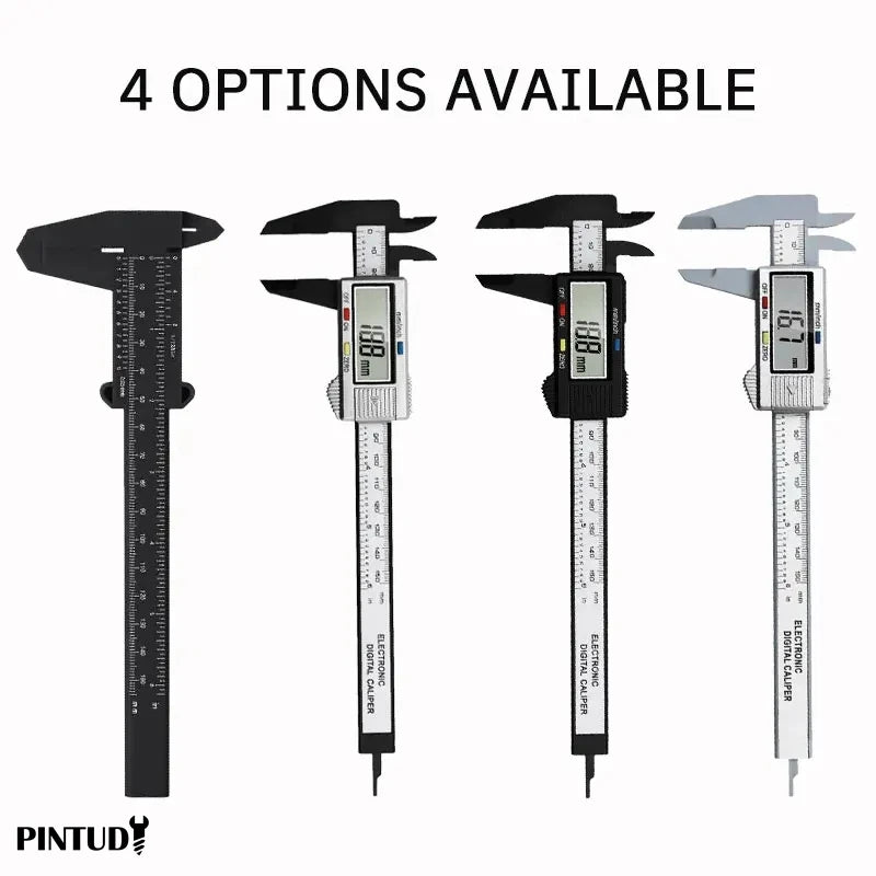 1PC Plastic Vernier Caliper Digital Display Caliper Mini Text Play Caliper Student Vernier Ruler 0 to 150mm Measuring Tool Elk-Valley 3D