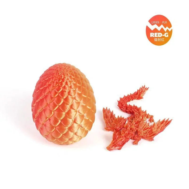 3D Printed Colorful Gem Dragon Figurines Movable Joint Rotatable Articulated Crafts Western Style Miniature Desk Ornament Dragon Elk-Valley 3D