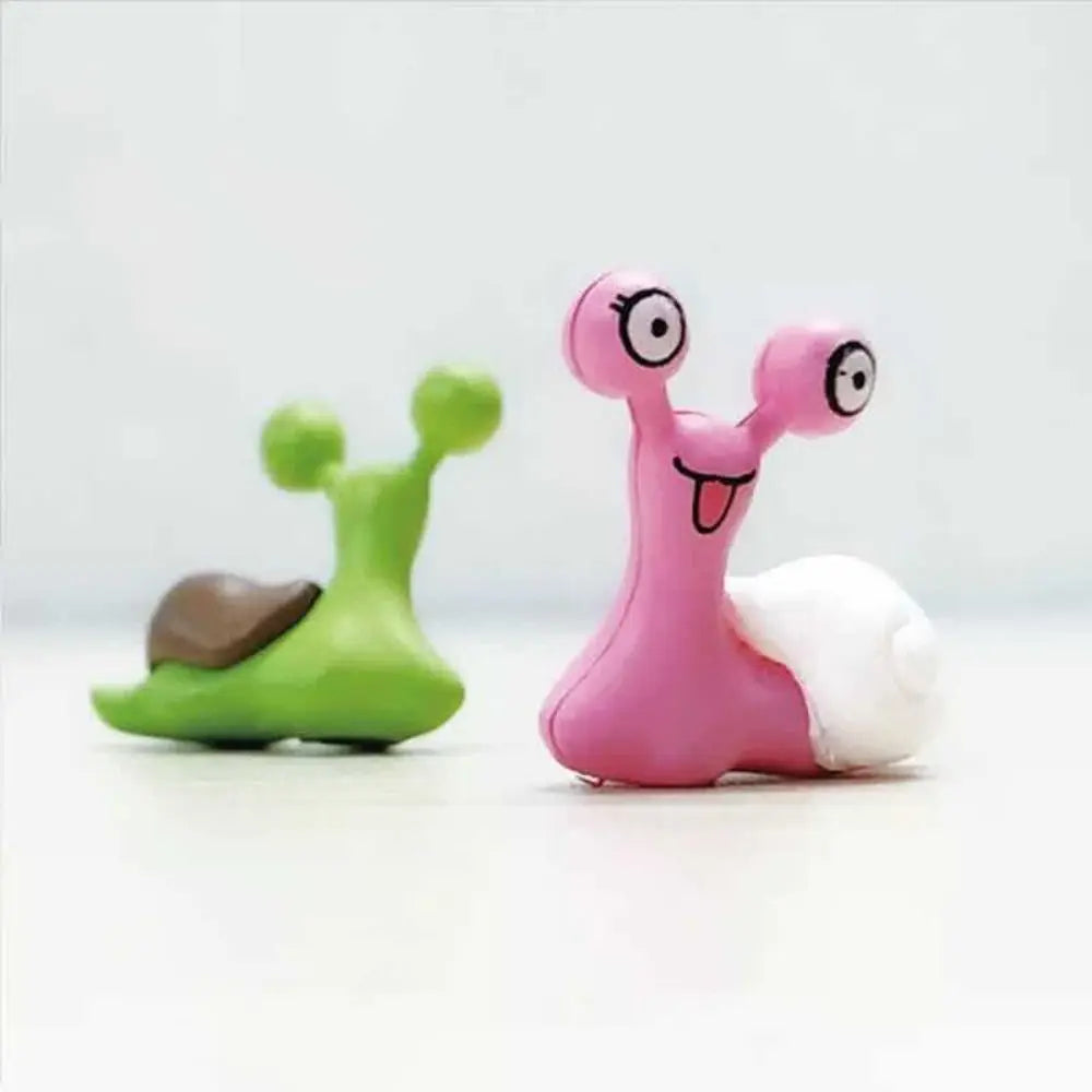 Crafts Cartoon Snails Fairy Creative Exquisite Snail Sculpture Art Simulated Miniatures Figurines Gift Elk-Valley 3D