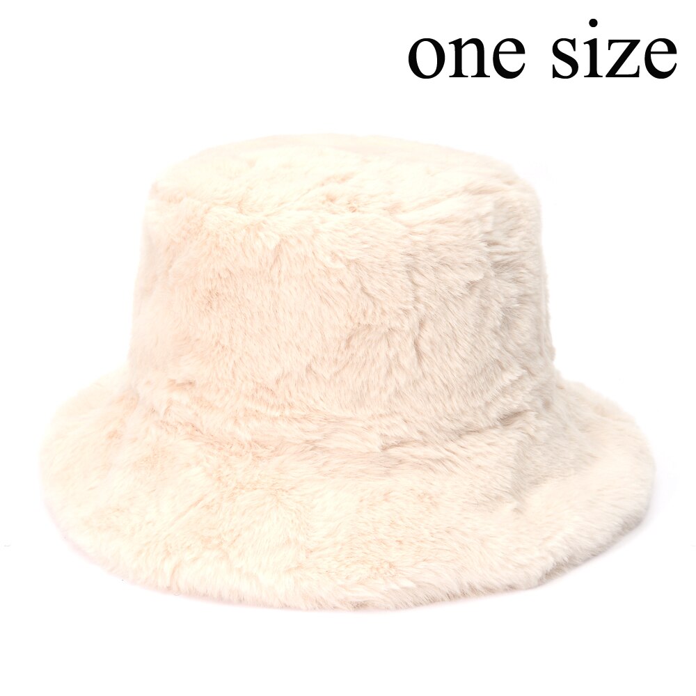 Winter Cow Leopard Faux Fur Fluffy Bucket Hats Women Outdoor Warm Sun Hat Soft Velvet Furry Fisherman Cap Girl Fashion Panama Elk-Valley 3D