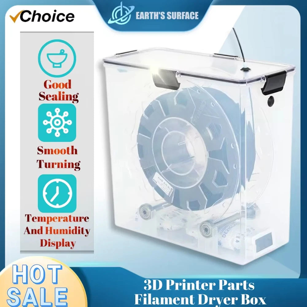 3D Printer Accessories Filament Dry Box Storage Hot-Air Heating Storage Box Holder Filament Printing Material for All 1Kg FDM Elk-Valley 3D