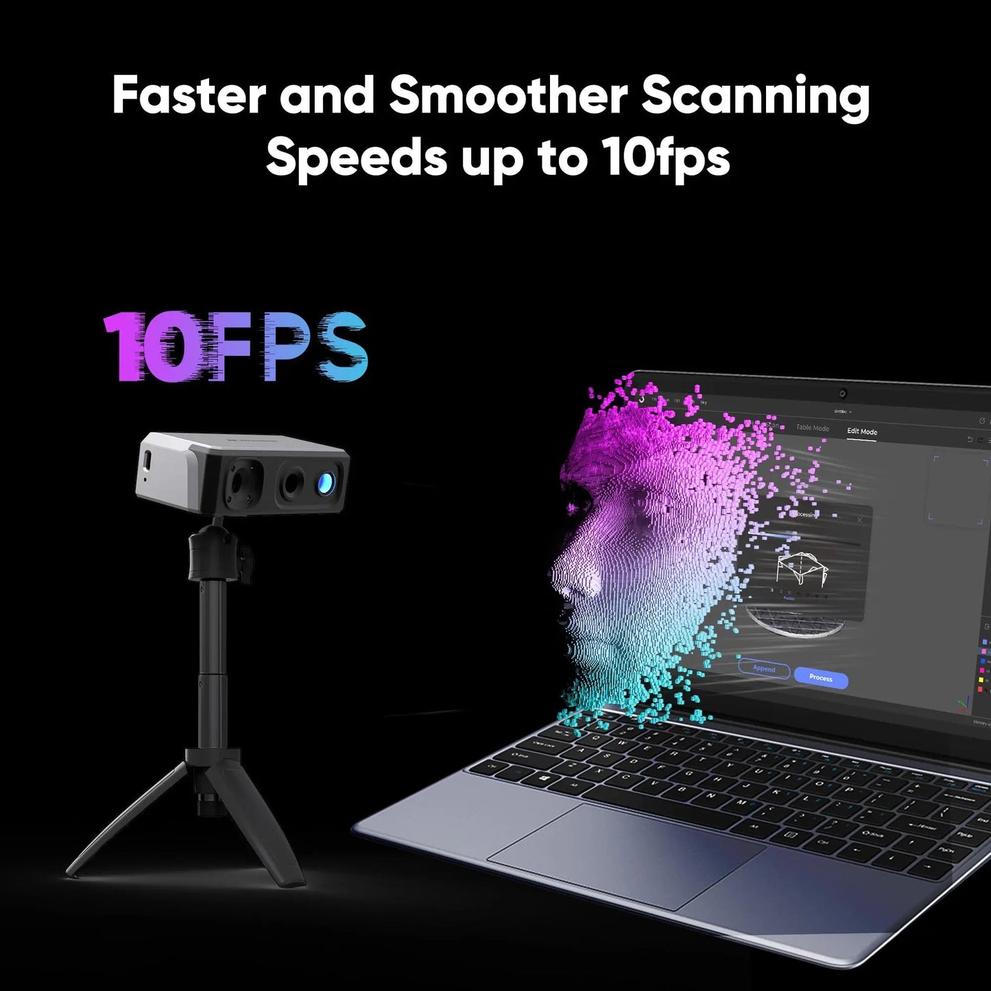 Seal Lite Handheld 3D Scanner for 3D Printer, 0.02mm High Detailed Precision, 10FPS Scanning Lightning-Fast Speed -Premium Kit Elk-Valley 3D