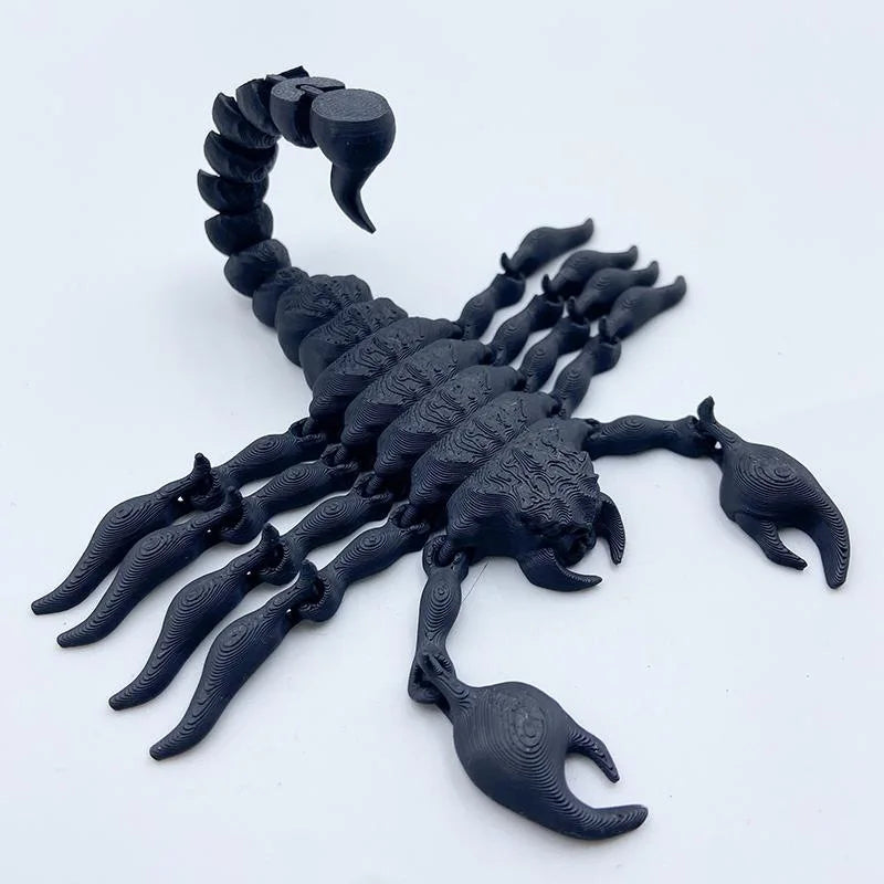 Scorpion 3D Printing Simulation Animal Model Toy Joint Movable Scorpion Ornament Children's Toy Gift Fish Tank Landscaping Craft Elk-Valley 3D