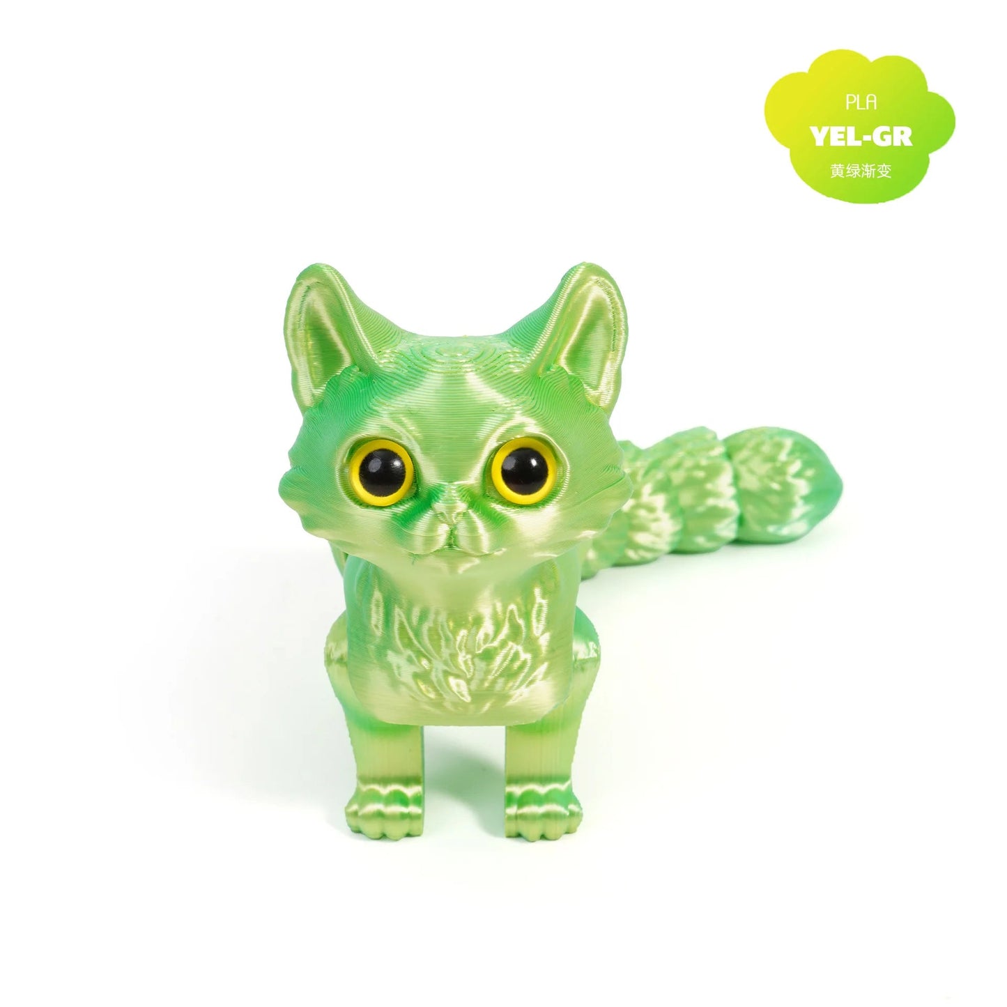 3D Printed Cute Cats Tail Joint Movable Kawaii Kitten Ornament Room Decor Car Decorations Desktop Decorations Gifts To Friends Elk-Valley 3D