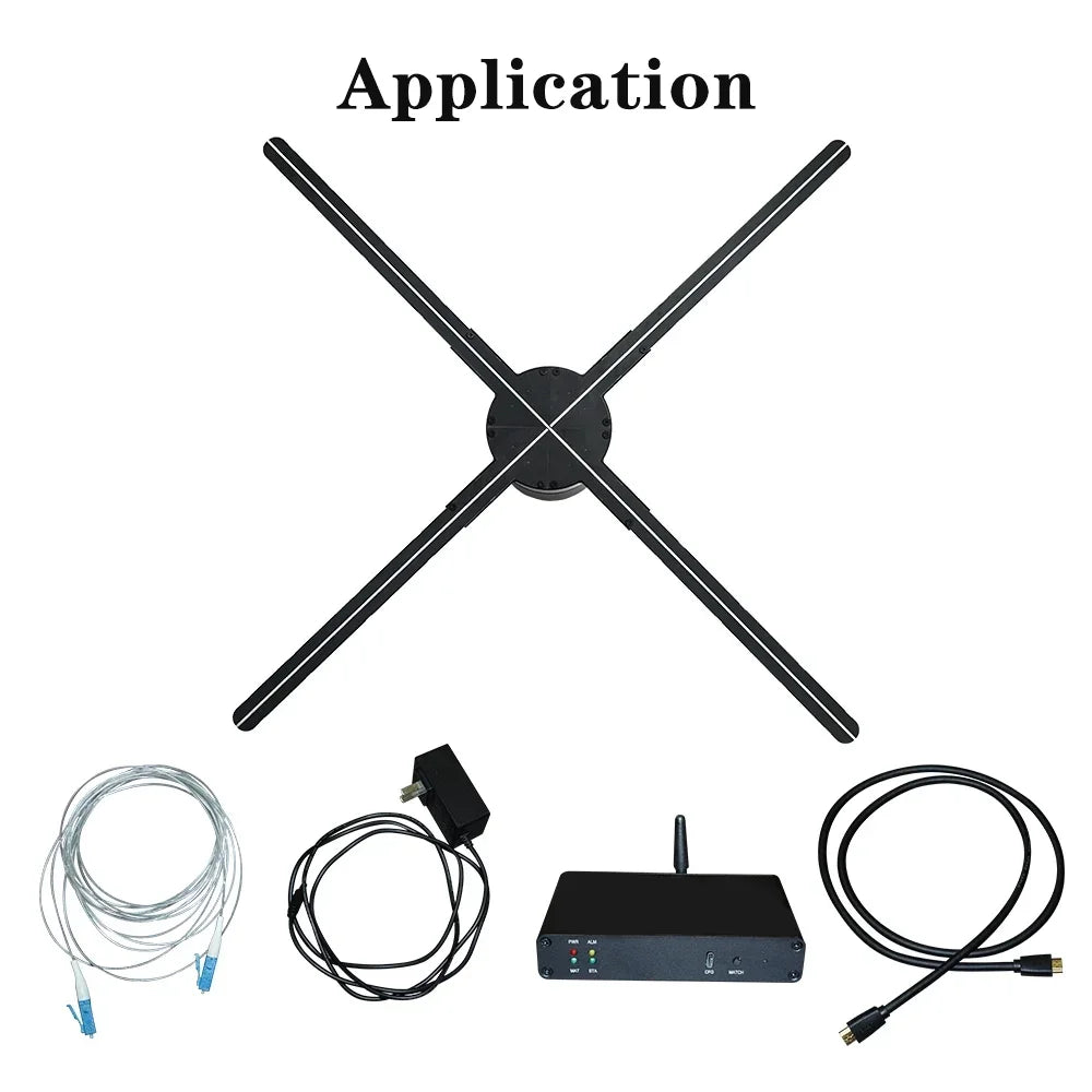 3D Hologram Fan HD Advertisement Equipment COUES 100cm-180cm HDMI Projection Screen Holographic Projector Display Custom Elk-Valley 3D