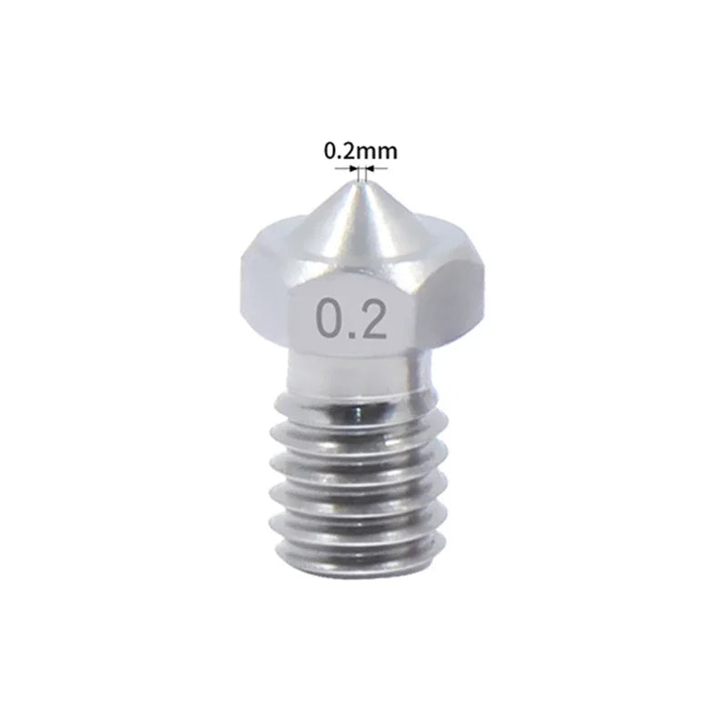 10PCS  3D Printer V6 M6 Threaded Brass Nozzle 0.2/0.25 0.3/0.4/0.5/0.6/1.0mm for 1.75/3.0mm Filament E3D V5 V6 Hotend Extruder Elk-Valley 3D
