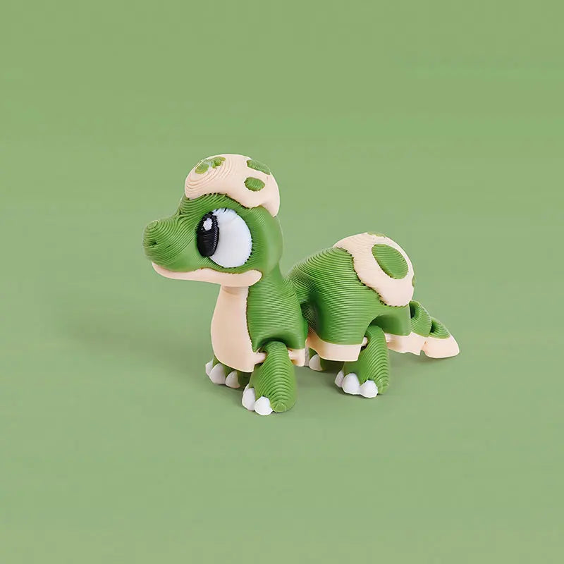 Mini 3D Printed Dinosaur Toys - Movable Joints Egg Shell T-Rex Spinosaurus Triceratops Brachiosaurus for Desktop Creative Decor Elk-Valley 3D