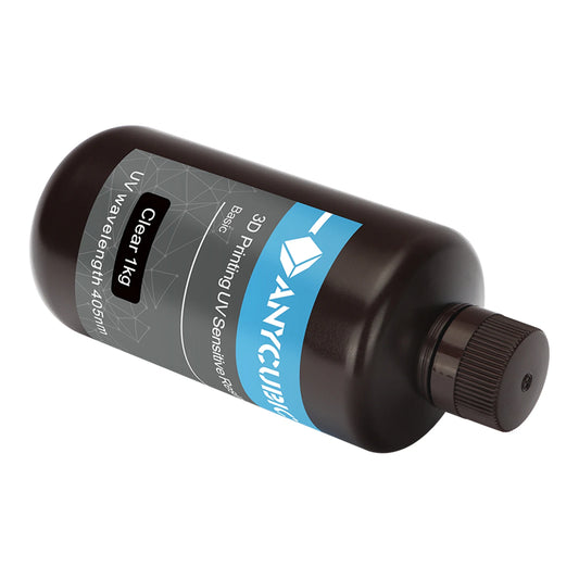 ANYCUBIC 3D Printer Resin 405nm LCD Quick-Curing Resin Material High Precision Great Stability for LCD 3D Printing 1KG Transpare