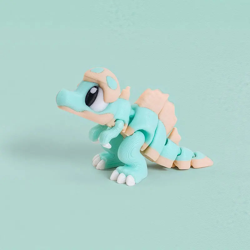 Mini 3D Printed Dinosaur Toys - Movable Joints Egg Shell T-Rex Spinosaurus Triceratops Brachiosaurus for Desktop Creative Decor Elk-Valley 3D