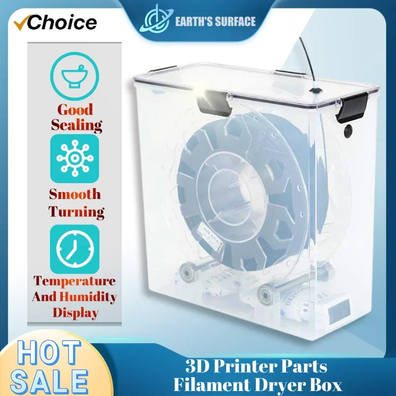 3D Printer Accessories Filament Dry Box Storage Hot-Air Heating Storage Box Holder Filament Printing Material for All 1Kg FDM Elk-Valley 3D
