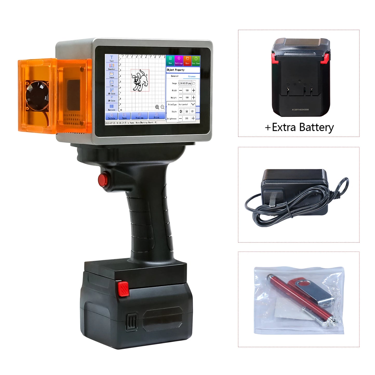 5W Laser Engraver Handheld Laser Marking Machine for Beginners DIY on Wood,Leather,Acrylic,Metal,Glass,Carton,Silcone,Rubber