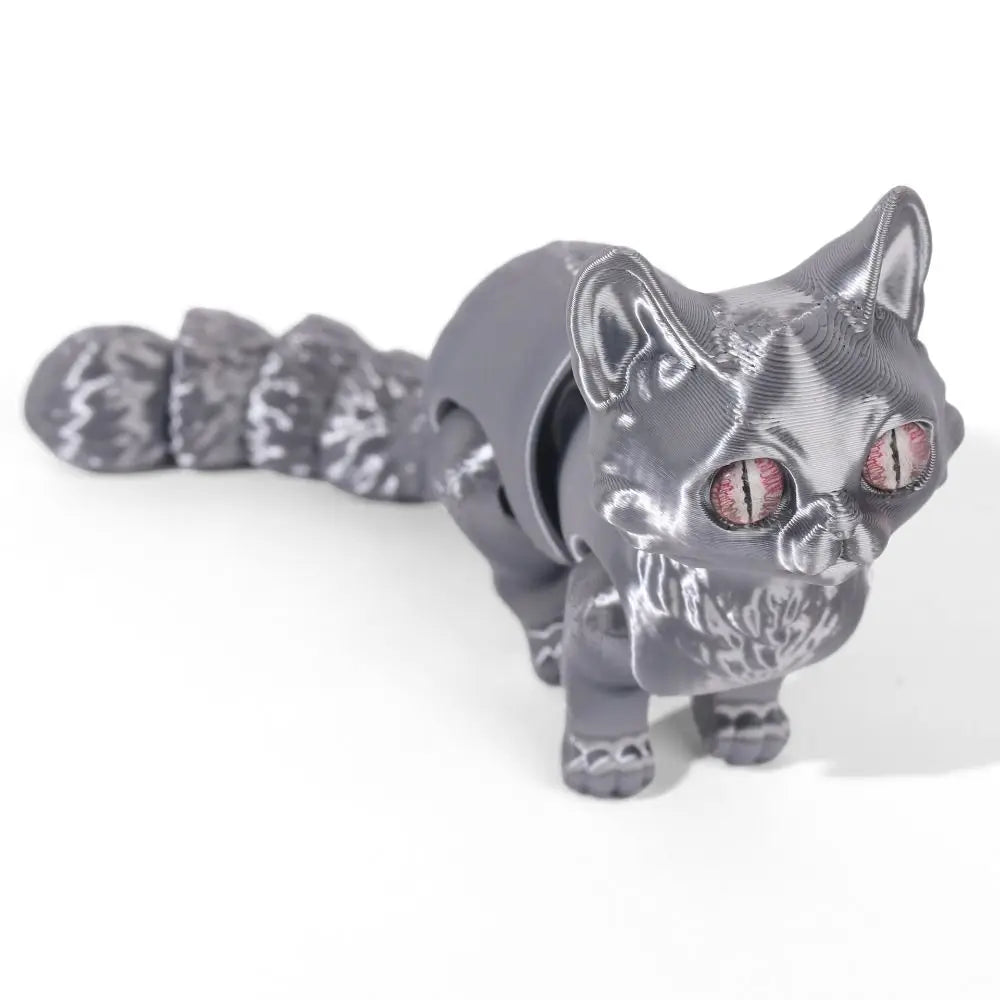 Big Eyes 3D Printed Cat Model Realistic Design Creative Sculpture Articulated Cats Doll 3D Printing Technology Cute Style